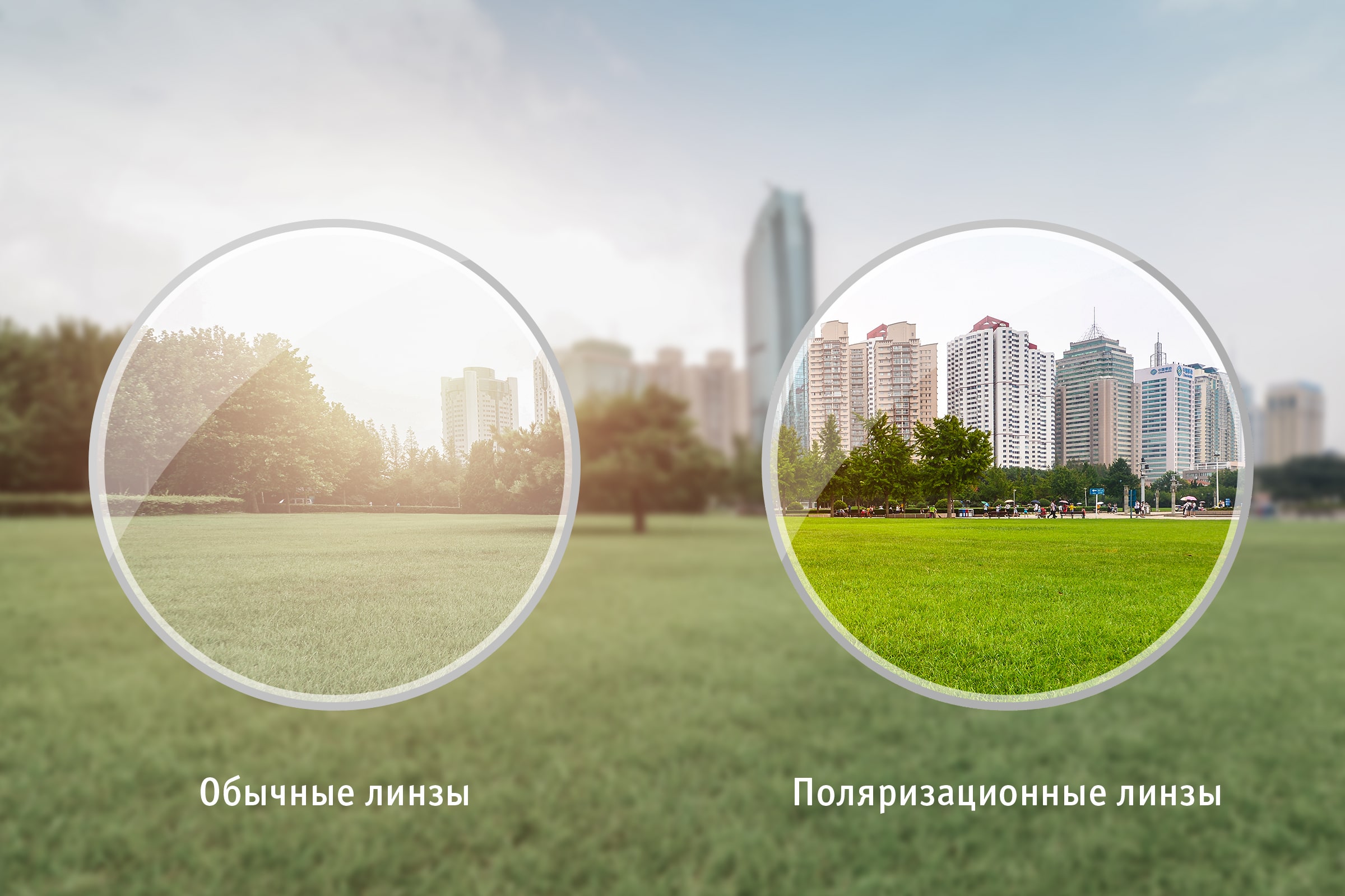 сравнение обычных и поляризационных линз