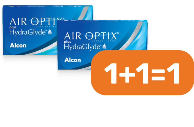 100% скидка на вторую упаковку линз Air Optix