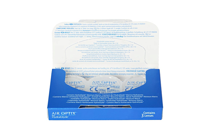 Контактные линзы - AIR OPTIX Plus HydraGlyde (3 линзы) - 1